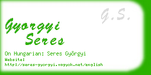 gyorgyi seres business card